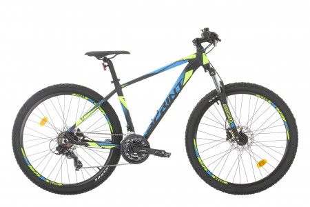 Bicicleta MTB Sprint Maverick 27.5 Negru Mat/Cyan/Verde Neon 440mm