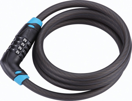 Lacat BBB CodeSafe BBL-35 10mmx150cm negru/albastru