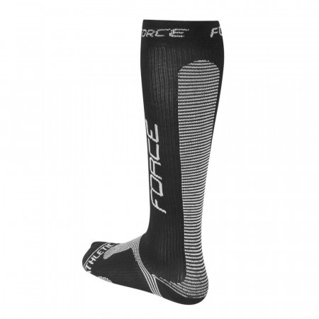 Sosete FORCE Athletic Compression Alb-Negru L-XL