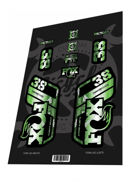 Stickere adezive furca FOX Performance 38 2022 Cyber Green