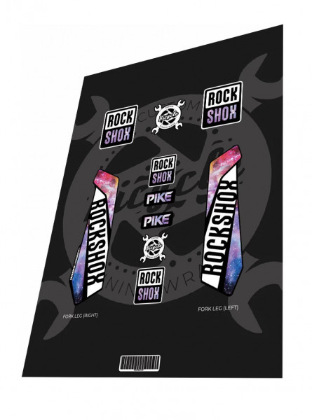 Stickere adezive furca ROCKSHOX Pike Galaxy 2016