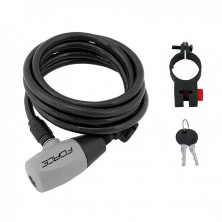 Antifurt Force Ron spirala 120cm/8 mm negru
