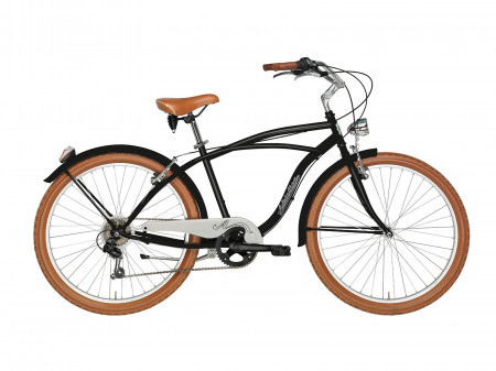 Bicicleta Adriatica Cruiser Man 26 6V Neagra 45 cm