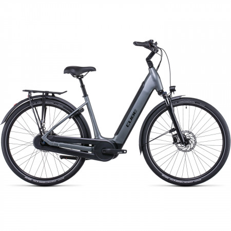 Bicicleta Electrica MTB Hardtail CUBE Supreme Hybrid Pro 625 Easy Entry Flashgrey Black