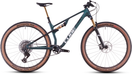 Bicicleta MTB Full Suspension CUBE AMS ZERO99 C:68X SLX 29 liquidgoblin´n´white