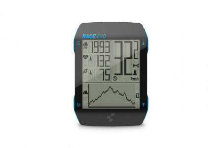 Ciclocomputer CUBE Computer RACE EVO black´n´blue metallic