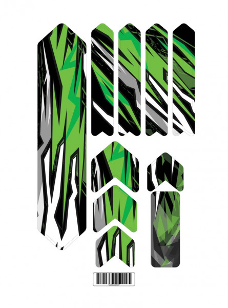 Kit stickere adezive protectie cadru Speed Freak Basic Kit V2 Green