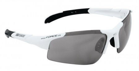 Ochelari Force Sport albi cu lentila fumurie