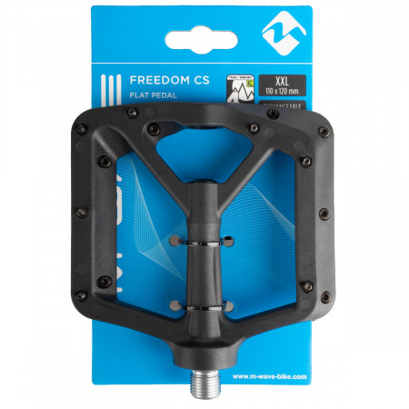 Pedale Thermo Plastic cu Rulmenti M-WAVE FREEDOM CS Negre
