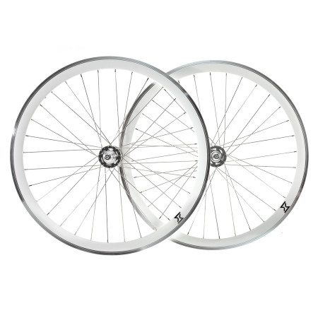 Set Roti Single Speed/Fixie SXT 700-32H 40 mm Alb