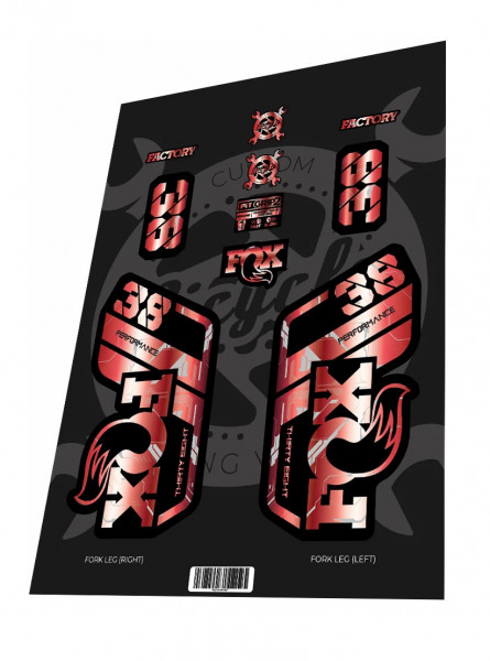 Stickere adezive furca FOX Performance 38 2022 Cyber Red