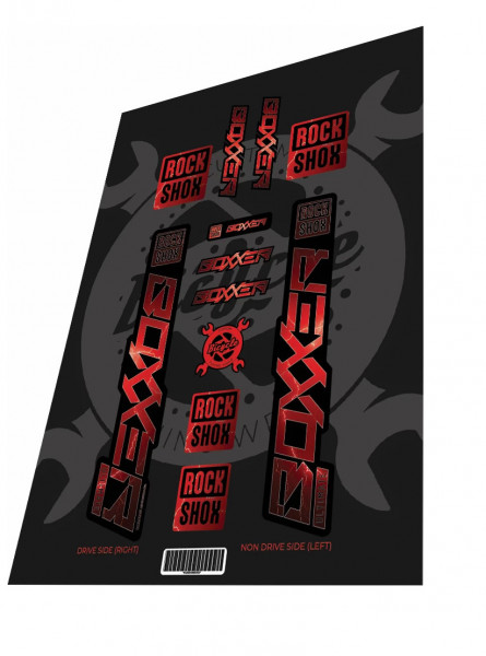 Stickere adezive furca ROCKSHOX Boxxer Ultimate Lightning Red 2022