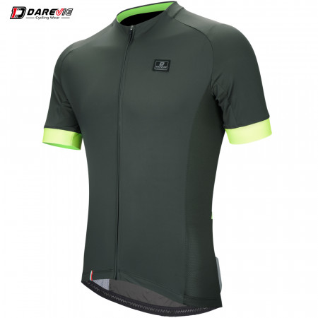 Tricou Ciclism DAREVIE Olive/Verde Neon Anti-Bacterial XL