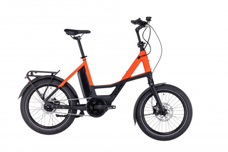 Bicicleta Electrica CUBE COMPACT HYBRID 500 Black Sparkorange