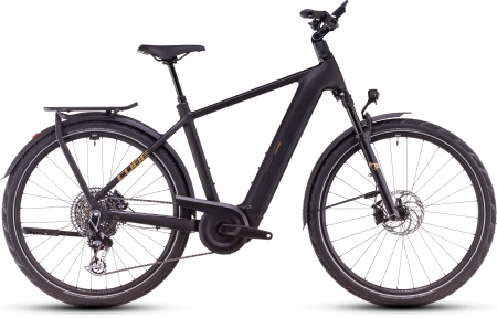 Bicicleta Electrica Hardtail CUBE Kathmandu Hybrid SLT golddust´n´black