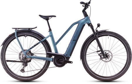 Bicicleta Electrica Hardtail CUBE Kathmandu Hybrid SLX smaragdgrey´n´black