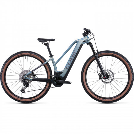 Bicicleta Electrica MTB Hardtail CUBE Reaction Hybrid SL 625/750 29 Trapeze Sagemetallic Silver