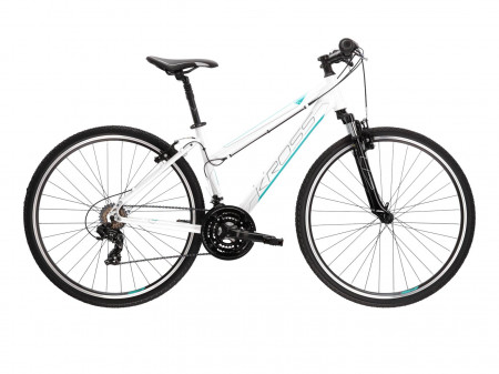 Bicicleta KROSS EVADO 1.0 28" White-Turquoise-White Glossy 23