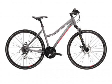 Bicicleta KROSS EVADO 4.0 28" Graphite-Red-Graphite Mat 23