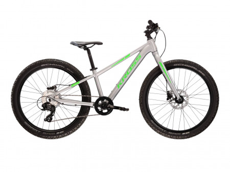 Bicicleta KROSS LEVEL JR 3.0 24" Silver-Green-Silver Mat 24