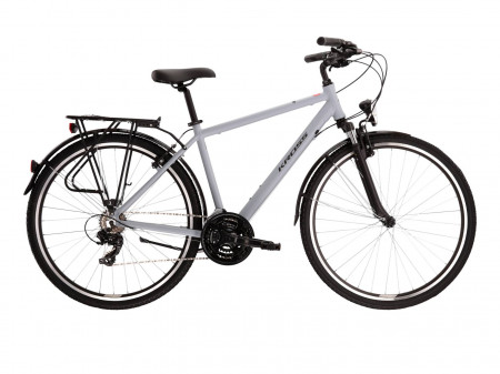 Bicicleta KROSS TRANS 1.0 28" Grey-Negru-Grey Mat 24