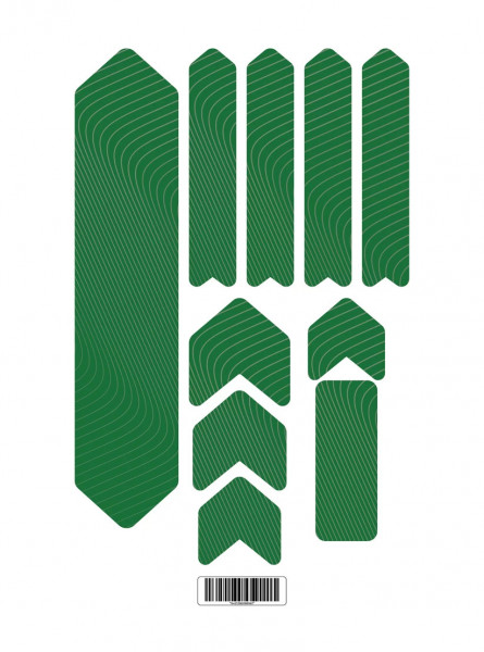Kit stickere adezive protectie cadru Flow Lines Basic Kit V2 Green