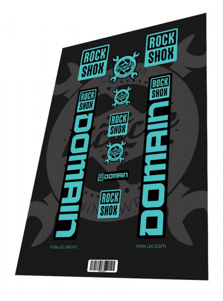 Set stickere adezive furca ROCKSHOX Domain Sky Blue 2023