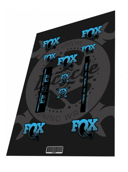 Stickere adezive amortizor FOX Float DPS 2018 Performance Gradient Blue