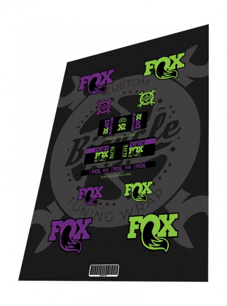 Stickere adezive amortizor FOX Float DPX2 2020 Elite Performance Purple Green