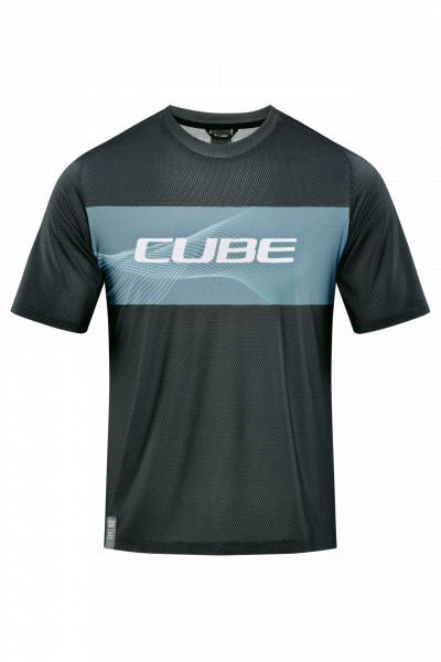 Tricou Ciclism CUBE Vertex Round Neck Jersey S/S Greyint