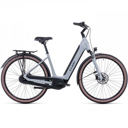 Bicicleta Electrica MTB Hardtail CUBE Supreme Hybrid ONE 400 Easy Entry Lunar Grey