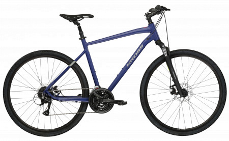 Bicicleta KROSS EVADO 3.0 28" Navy Blue-Silver-Navy Blue Mat 24