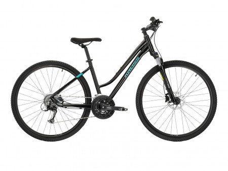 Bicicleta KROSS EVADO 5.0 28" Negru-Turquoise-Black Glossy 24