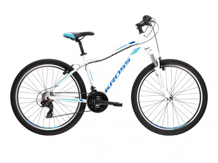 Bicicleta KROSS LEA 1.0 26" White-Blue-White Glossy 24