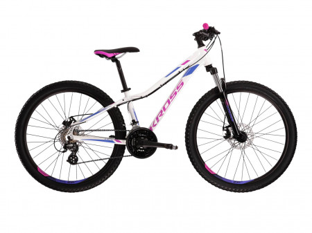Bicicleta KROSS LEA 3.0 26" White-Purple-White Glossy 24