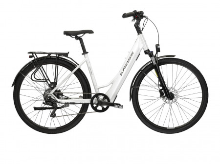 Bicicleta KROSS TRANS HYBRID 1.0 LS 28" Pearl-Negru-White Glossy 24