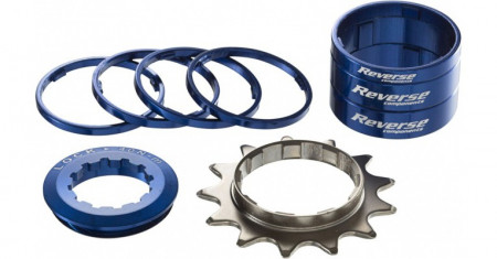 Kit single speed Reverse 13T albastru inchis