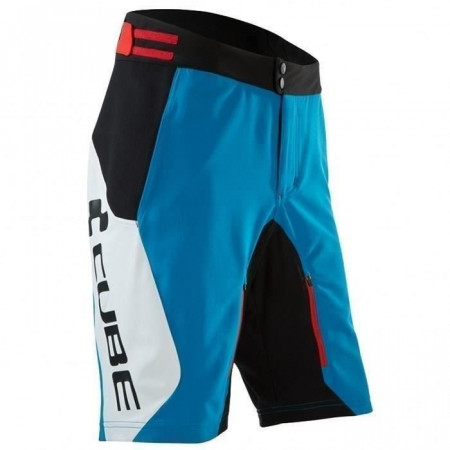 Pantaloni Cube Teamline Alb/Albastru/Rosu L