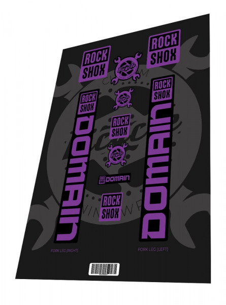 Set stickere adezive furca ROCKSHOX Domain Purple 2023