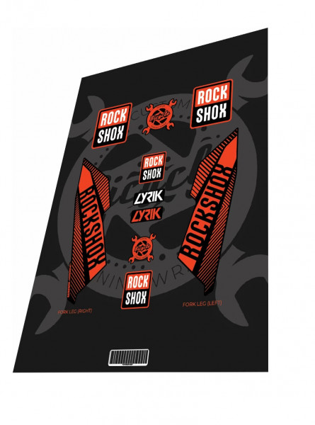 Stickere adezive furca ROCKSHOX Lyrik Red Lines 2016