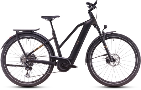 Bicicleta Electrica Hardtail CUBE Kathmandu Hybrid SLT golddust´n´black