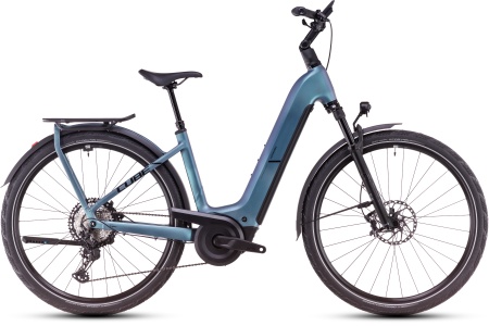Bicicleta Electrica Hardtail CUBE Kathmandu Hybrid SLX smaragdgrey´n´black