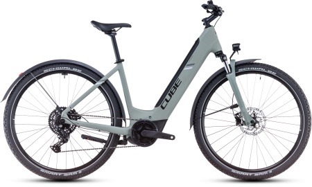 Bicicleta Electrica Hardtail CUBE Nuride Hybrid Performance 625 Allroad swampgrey´n´black