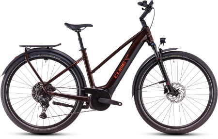 Bicicleta Electrica Hardtail CUBE Touring Hybrid Pro 625 cinnamon´n´orange