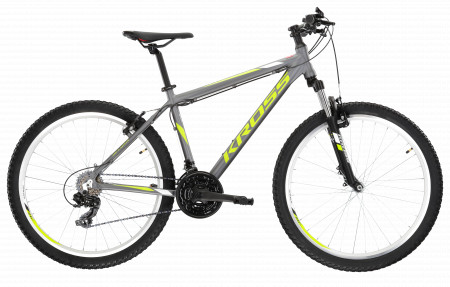 Bicicleta KROSS HEXAGON S 26" Graphite-Lime-Graphite Mat 23