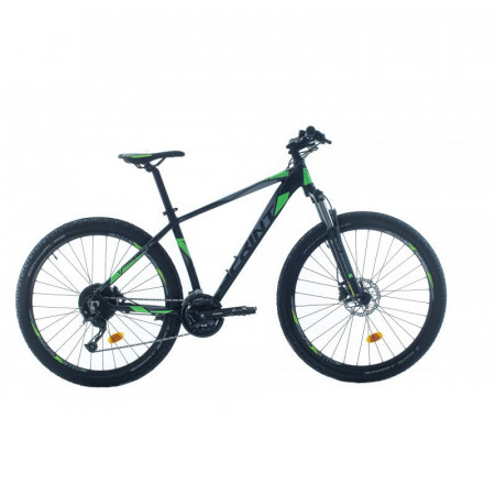 Bicicleta MTB Hardtail SPRINT Maverick Pro 27.5 Negru Mat-Verde 480 mm