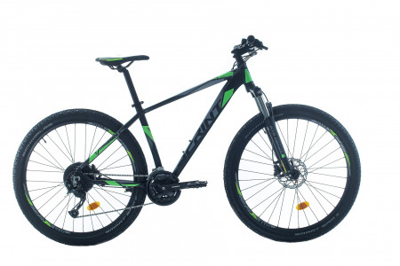 Bicicleta MTB Sprint Maverick Pro 27.5 Negru Mat/Verde 400mm