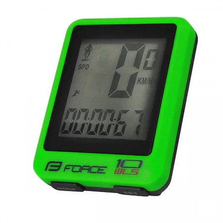 Ciclocomputer Force WLS 10F Wireless Verde-Fluo