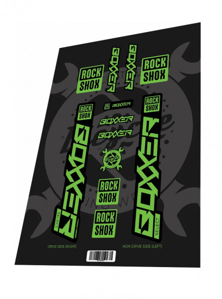 Stickere adezive furca ROCKSHOX Boxxer Select RC Toxic Green 2022