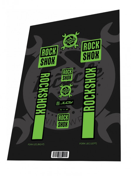 Stickere adezive furca ROCKSHOX Judy Toxic Green 2023